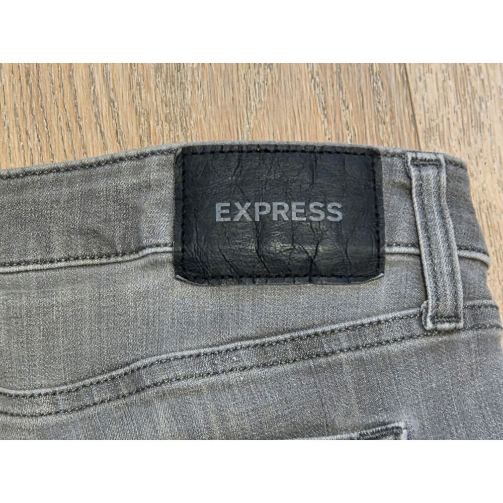 Express Skinny Jeans Men’s 33x30 Gray Stretch Slim Fit Denim Modern Casual - Picture 6 of 12